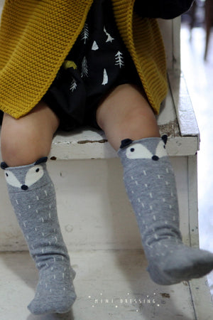 Raccoon Knee Socks