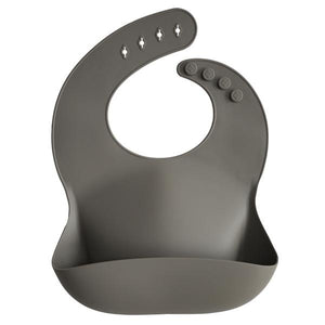 Silicone Baby Bib - Dove Gray