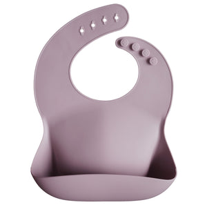 Silicone Baby Bib - Pale Mauve